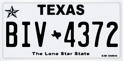 TX license plate BIV4372