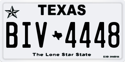 TX license plate BIV4448