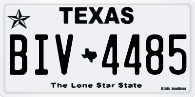 TX license plate BIV4485