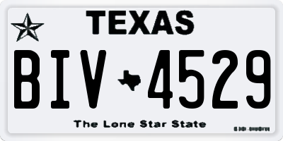 TX license plate BIV4529