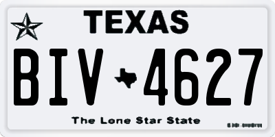 TX license plate BIV4627