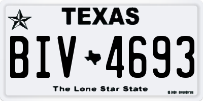TX license plate BIV4693