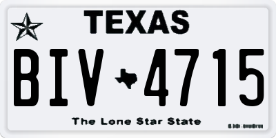 TX license plate BIV4715
