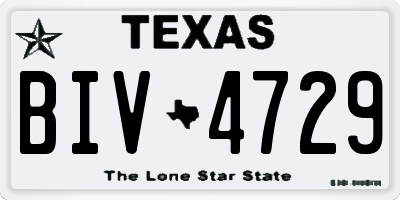 TX license plate BIV4729