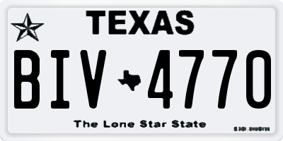 TX license plate BIV4770