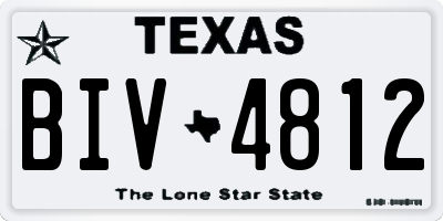 TX license plate BIV4812