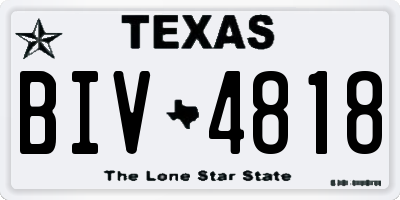 TX license plate BIV4818