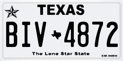 TX license plate BIV4872