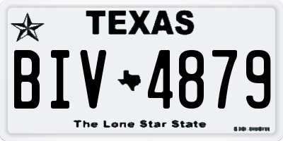 TX license plate BIV4879