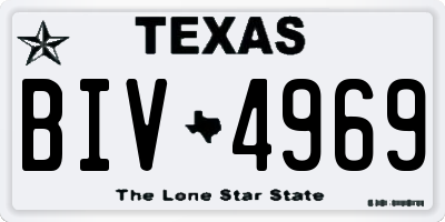 TX license plate BIV4969