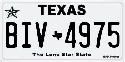 TX license plate BIV4975