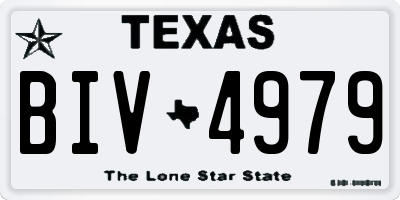 TX license plate BIV4979