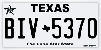 TX license plate BIV5370