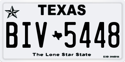 TX license plate BIV5448
