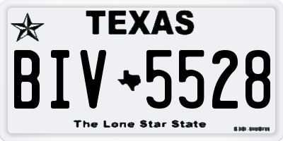 TX license plate BIV5528