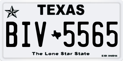 TX license plate BIV5565