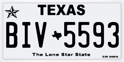 TX license plate BIV5593