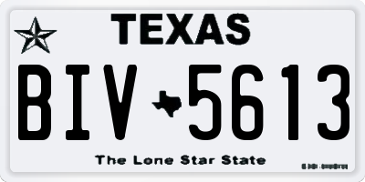 TX license plate BIV5613