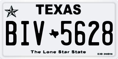 TX license plate BIV5628