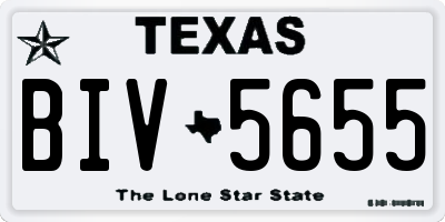 TX license plate BIV5655