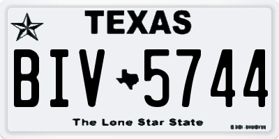 TX license plate BIV5744