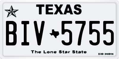 TX license plate BIV5755