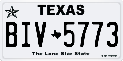 TX license plate BIV5773