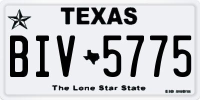 TX license plate BIV5775