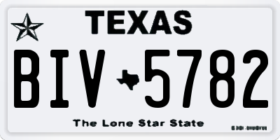 TX license plate BIV5782