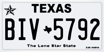 TX license plate BIV5792