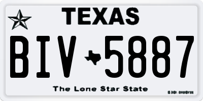 TX license plate BIV5887
