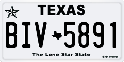 TX license plate BIV5891