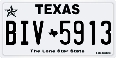 TX license plate BIV5913