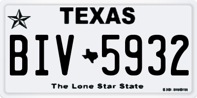 TX license plate BIV5932