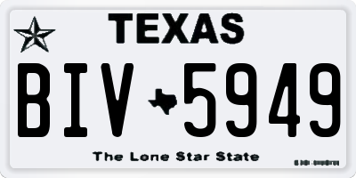 TX license plate BIV5949