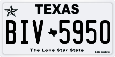 TX license plate BIV5950