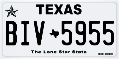 TX license plate BIV5955