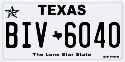 TX license plate BIV6040