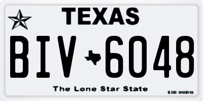 TX license plate BIV6048