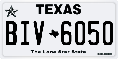 TX license plate BIV6050