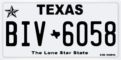 TX license plate BIV6058