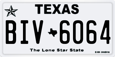 TX license plate BIV6064