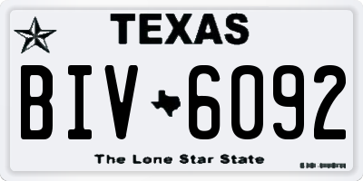 TX license plate BIV6092