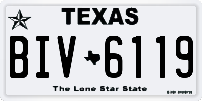 TX license plate BIV6119