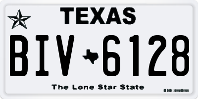 TX license plate BIV6128