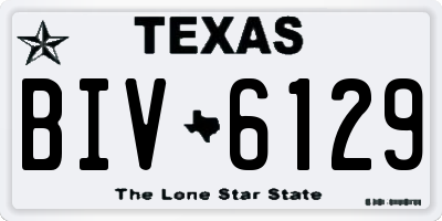 TX license plate BIV6129