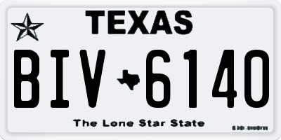 TX license plate BIV6140