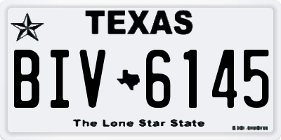 TX license plate BIV6145