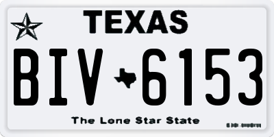 TX license plate BIV6153