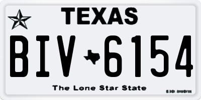 TX license plate BIV6154